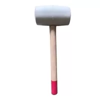 Киянка резиновая с деревянной рукояткой 1200 гр, белая,  "Maximum" MX 15562